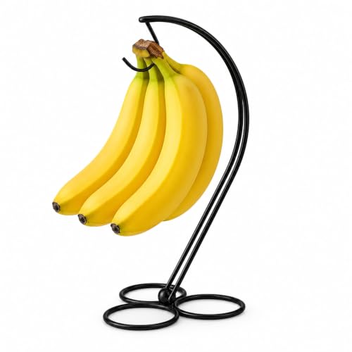 BNYD Black Banana Tree Stand And Hanging Fruit Holder For