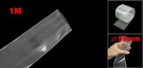 Sourcingmap Rate 2:1 50mm Dia Clear Polyolefin Heat Shrinkable Tube 1M 3.3Ft - Image 3
