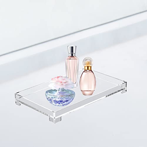 Delipply AT001 Vanity Bathroom Tray, Acrylic Rectangle Decorative Catchall Organizer Storage Tray thumb #2