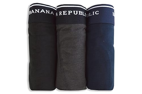 Banana Republic Mens Polyester Lyocell Performance Underwear 3 Pack Boxers Briefs,