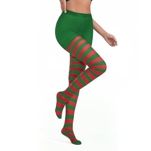 Image of American Trends Striped Tights for Women Witch Tights Halloween Costume Stretchy Pantyhose Stockings