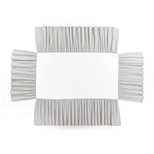 Image of Lush Decor Ruffle Crib Skirt, 16 inch Drop, Gray
