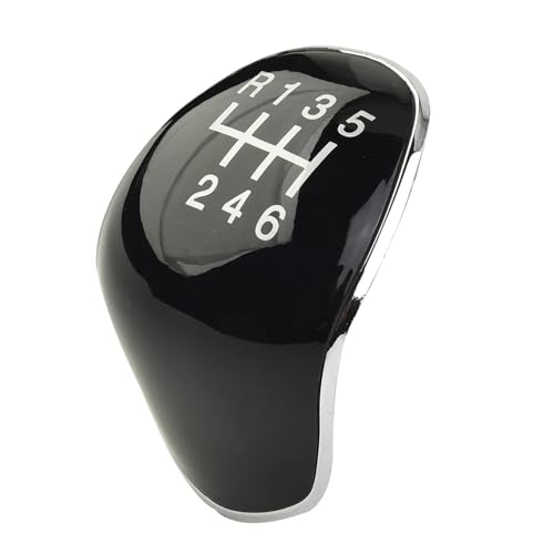Juttzzei Ford Gear Knob Cover, 6 Speed Gear Stick Cover for Fiesta Focus C-Max S-Max Galaxy Kuga Shift Knob Cap, Upgraded ABS Ford Fiesta Gear Stick Cover Head - Black