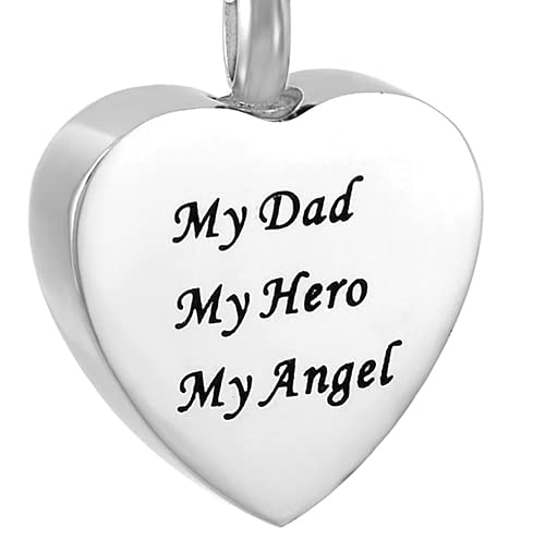 Collier d'urne en acier inoxydable pendentif coeur de crémation durable