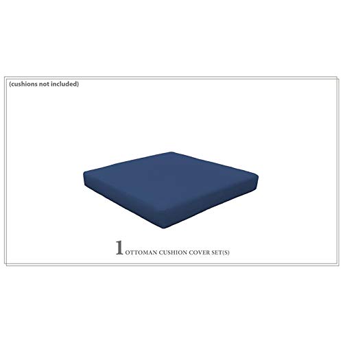 Tk Classics Cover For Ottoman Cushions 4"" Thick In Navy (Cushions Not Included) #TOP1