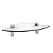 KES BGS3101 Lavatory Bathroom Corner Tempered Glass Shelf 8MM-Thick Wall Mount Triangular, Polished Chrome