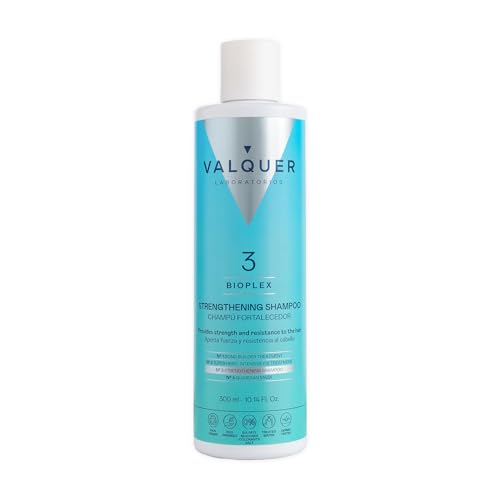 Valquer Bioplex No3. Champú Fortalecedor Capilar Revitalizante para Cabello Dañado, Seco y Teñido. Previene la Rotura. Fórmula Vegana para Todo Tipo de Pelo. Vegano. 300ml