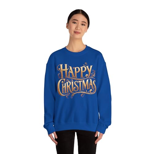 Pull de Noël bleu marine XL chaud et ample contre le froid - 4
