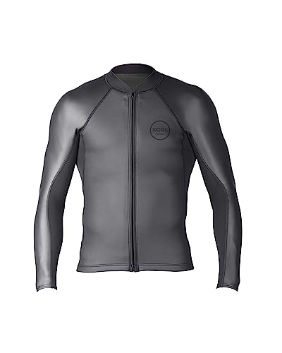 XCEL 2/1mm Men's AXIS Smoothskin Jacket - Front Zip - Black/S
