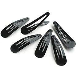 Meet Black Metal Tic Tac Tik Tak Hair Clips Pins for Women & Girls. (MATTE) (Pack of 24) small