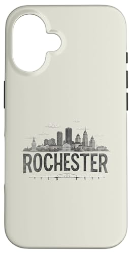 Carcasa para iPhone 16 Retro Rochester Paisaje Vintage Souvenir