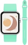 アップルウォッチ シリコン ラバーバンド ベルト くすみカラー 防水 スポーツ Apple Watch Ultra 2/Ultra SE Series 10/9/8/7/6/5/4 対応 38mm/40mm/41mm/42mm/44mm/45mm/46mm/49mm (42/44/45/46/49mm, M/L, エメラルド)