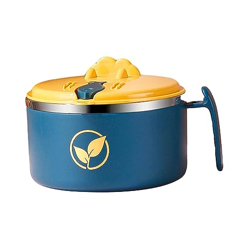 Bol à ramen avec couvercle inox isotherme bleu et support téléphone