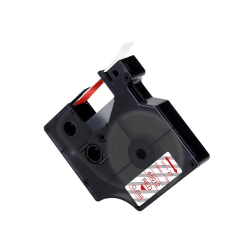 12mm���x���e�[�v�J�[�g���b�W�u���b�Nd1 45013 45018���x���}�l�[�W���[160 280�J���[�|�b�v���x�����[�J�[���j�o�[�T���t�B�b�g�A�t�^�[�}�[�P�b�g�����p(Red on Clear)