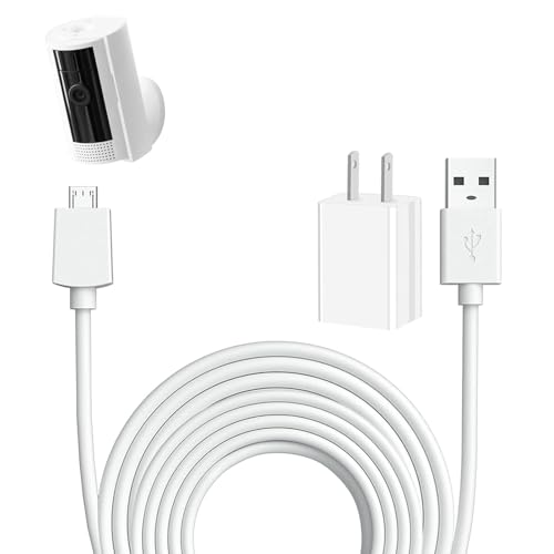 Power Adapter for Ring Indoor Cam (2nd Gen), 9.8FT USB-A to Micro USB Ring Indoor Camera Power Cord, NOT for (1st Gen)
