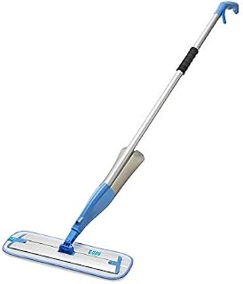 E-Cloth Aqua Spray Deep Clean Microfibre Mop, Reusable Floor Cleaner Ideal for Hardwood, Tile, Laminate and other Hard Surfaces Blue & White, 1 Pack