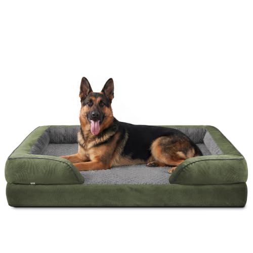 INVENHO Orthopedic Extra Large Dog Bed, XXL Waterproof Dog Sofa, Egg-Crate Foam Couch with Washable Removable Cover, Waterproof Lining and Nonskid Bottom