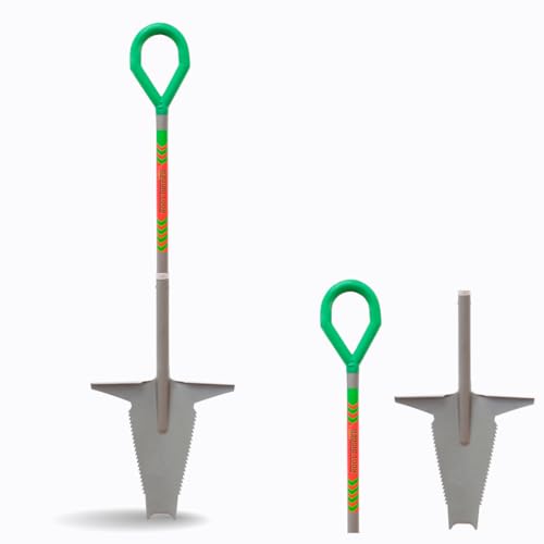 STARLYF Root Digger, Pala Profesional para raíces, Sierras Afiladas en los Laterales, Raíces difíciles, Tierra arcillosa, Zonas con Piedras, Pala con Sierra (Pala 5 in 1 - Detachable)