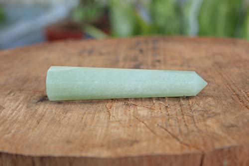 Jet Genuine Green Aventurine Obelisk Tower Free Booklet Image Is Just A Reference #TOP3