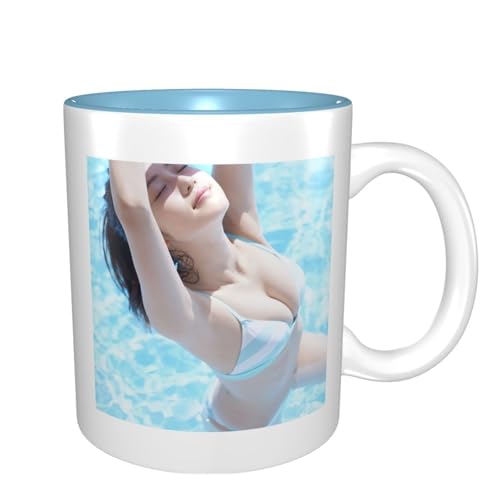 マグカップ 今田美桜 コーヒーカップ 陶磁器 人気 おしゃれ 大容量 ミルクコップ 耐熱 耐冷 持ちやすい 繰り返し使用 オフィス 家庭用 電子レンジ対応 記念日 プレゼント 330ml