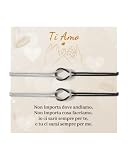 Cheerslife 2 Pcs Regali di Coppia Bracciale Coppia Regalo Anniversario
