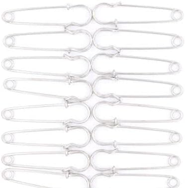 120Pcs 5 Sizes Premium Heavy Duty Large Safety Pins for Blankets, Sweater, Scarf, Kilts, Clothes and DIY Crafts Making (Silver Gold Bronze)