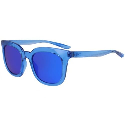 Image of Nike EV1154-402 Myriad M Sunglasses Pacific Blue /Grey with Ultraviolet Frame Color, Mirror Lens Tint