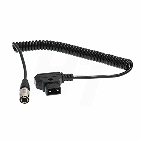 Cable en espiral D-tap a Hirose 4 pines para alimentar grabadores de sonido en rodajes 2