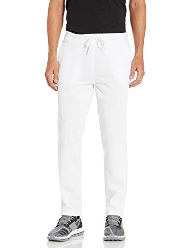 Southpole Men Active Basic Jogger Fleece Pants, White Open, Small