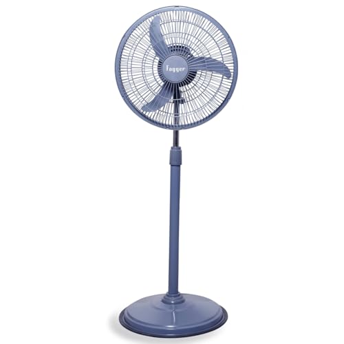 Image of Fogger Electric Pedestal Stand Fan, Blue, Silent Operation, High Air Delivery, 2 Year Warranty