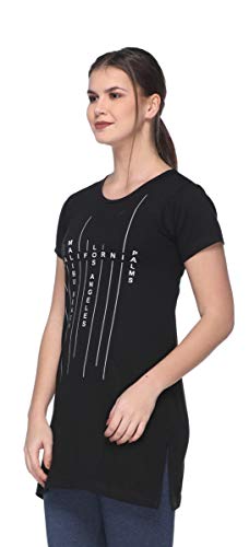 Image of In Love Women's Printed Cotton Plus Size Longline T-Shirt Half Sleeve with Pockets Pack of 2