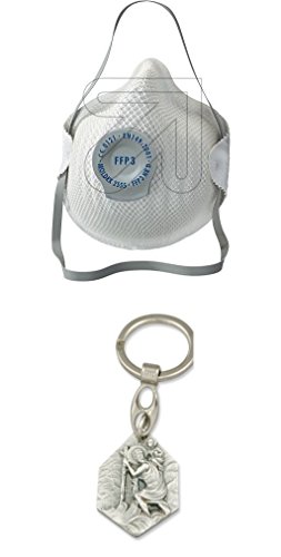 Preisvergleich Produktbild Moldex Feinstaubmaske FFP3 m. Atemventil 2555 mit Anhänger Hlg. Christophorus