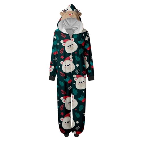 Combinaison pyjama de Noël maman fille avec tenue décontractée à capuche pour intérieur hiver