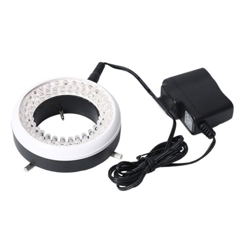 顕微鏡キット LEDリングライト 実体顕微鏡用 CCDカメラ リング照明 60個入り LED内径55mm 顕微鏡レンズアダプター