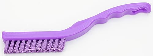 Image of SPARTA Detail Brush Grout Brush, Crevice Brush with Hanging Hole for Bathroom, Kitchens, Countertop, Plastic, 9 Inches, Purple