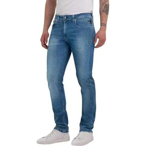 Replay Men's Stretch Jeans in Medium Blue Cover