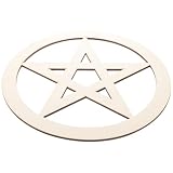 Halloween Ornamento Pentacolo in Legno Stile Vintage, Stella a Cinque Punte