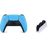 【純正品】DualSense ワイヤレスコントローラー スターライト ブルー(CFI-ZCT1J05) + DualSense 充電スタンド (CFI-ZDS1J) セット