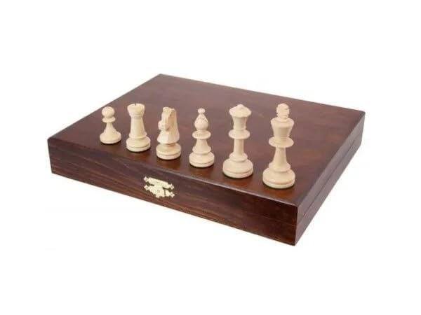 Staunton Classic Wooden Chess Pieces-Chessmen Weighted,Felted King Collector Edition Premium (3,5" with Box)