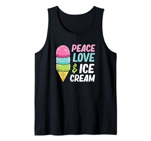 Helado Amor de Paz y Helado Camiseta sin Mangas Cover