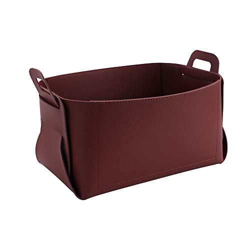 Gift Baskets For Present-Valet Tray Organizer - Leather Dresser Organizer Box For Men And Women - Jewelry Accessories Catchall Vanity Tray For Table Desk Top (Fbavt06-Red) #TOP6