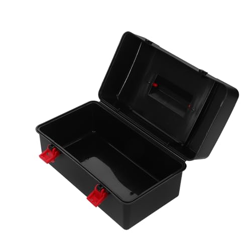Vaguelly Caja de Almacenamiento de Giroscopio Vacía Negra de Plástico Tapa Portátil para Entusiastas y Almacenamiento Multifuncional