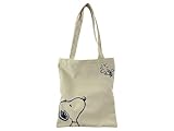 CYPBRANDS Snoopy, Bolsa de Tela, Bolsos, Color Crema, Producto Oficial