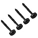 Musiclily Electric Guitar Bass Neck Joint Bushings and Bolts with Screws, Black (Pack of 4)