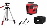 SKIL MT1E1961DA Laser en Croix à 360° (jusqu'à 30 m de portée, Lignes Laser Horizontales/Verticales/croisées, poignée Souple, indicateur de capacité de la Batterie, Mode Auto nivellement, Artisans