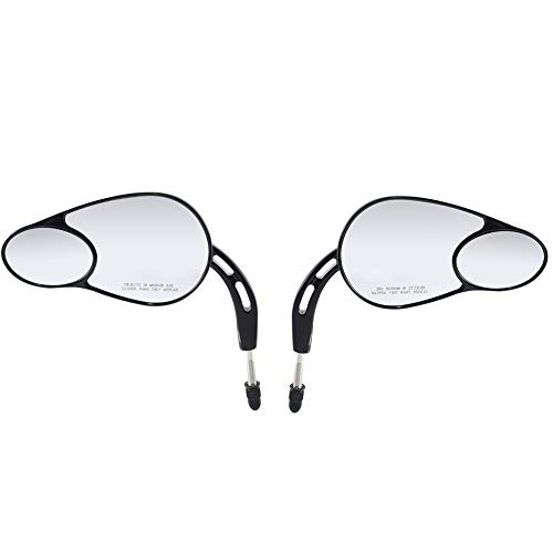 Split Vision Mirrors Fit for all Harley Davidons Models 1982-later Black Left and Right