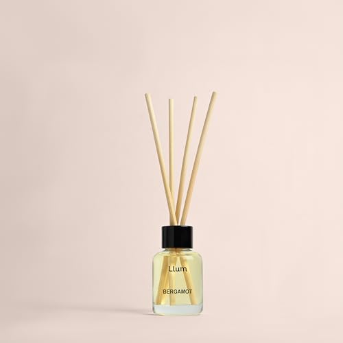 Image of Llum Bergamot 30ml Reed Diffuser Set | Premium Room Freshener for Small Spaces, Washrooms, Desk Accessory | Organic, Toxin Free Home Fragrance, Aromatherapy | Luxurious Scents | Elegant Gift
