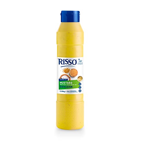 Mostaza - Salsa a Base de Semillas de Mostaza - Bote de 1 L - Delicioso e Intenso Sabor - Producto Vegano, Sin Gluten - Explosión de Sabor para tus Platos - Risso Cover