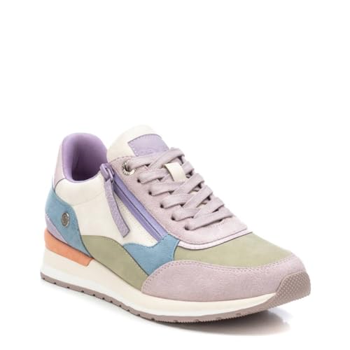 Refresh Para Mujer. 17263002-LILA Zapatillas De Piel 172630 Multicolor (41), Plano, Cordones, Cremallera, Casual - 3