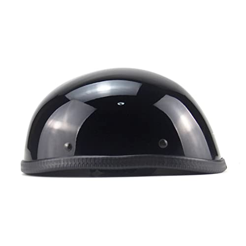 Woljay Motorcycle Half Helmet Beanie Cruising Skull Cap Small Helmets For Motorbike Scooter Chopper Moped Scooters Electric (Small, Gloss Black) #TOP1